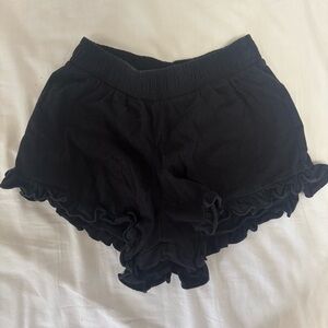 Black Ruffle PJ Shorts